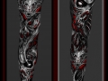 1 Design / 2 Options - Concepts ''Tattoo Leg Project'' (Digital Artwork by Israel White (Mr.White Tattoos)