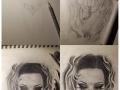 Design Process by Israel White (Mr.White Tattoos) pencil
