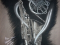 ''Newman's Music'' (Pastel 50x65cm 160gms) (Mr.White Tattoos)
