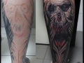Freehand Skull Tattoo by Israel White (Mr.White Tattoos)Ver video en blog