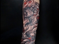 BioDark Custom Tattoo (covering scars) by Israel White (Mr.White Tattoos)